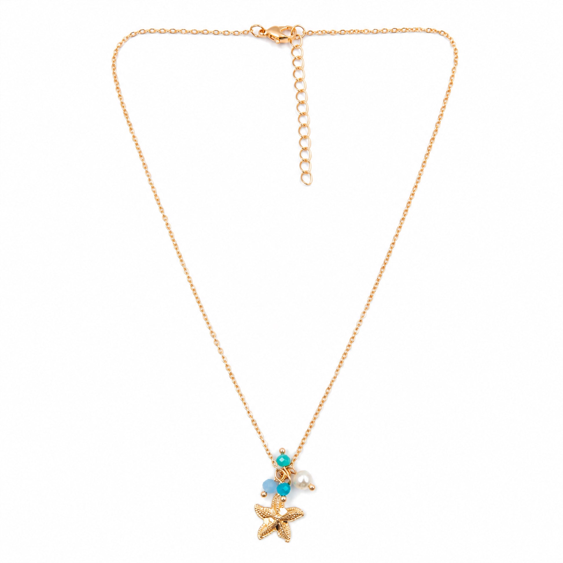 Lightweight gold plated starfish necklace for gifting and casual wear