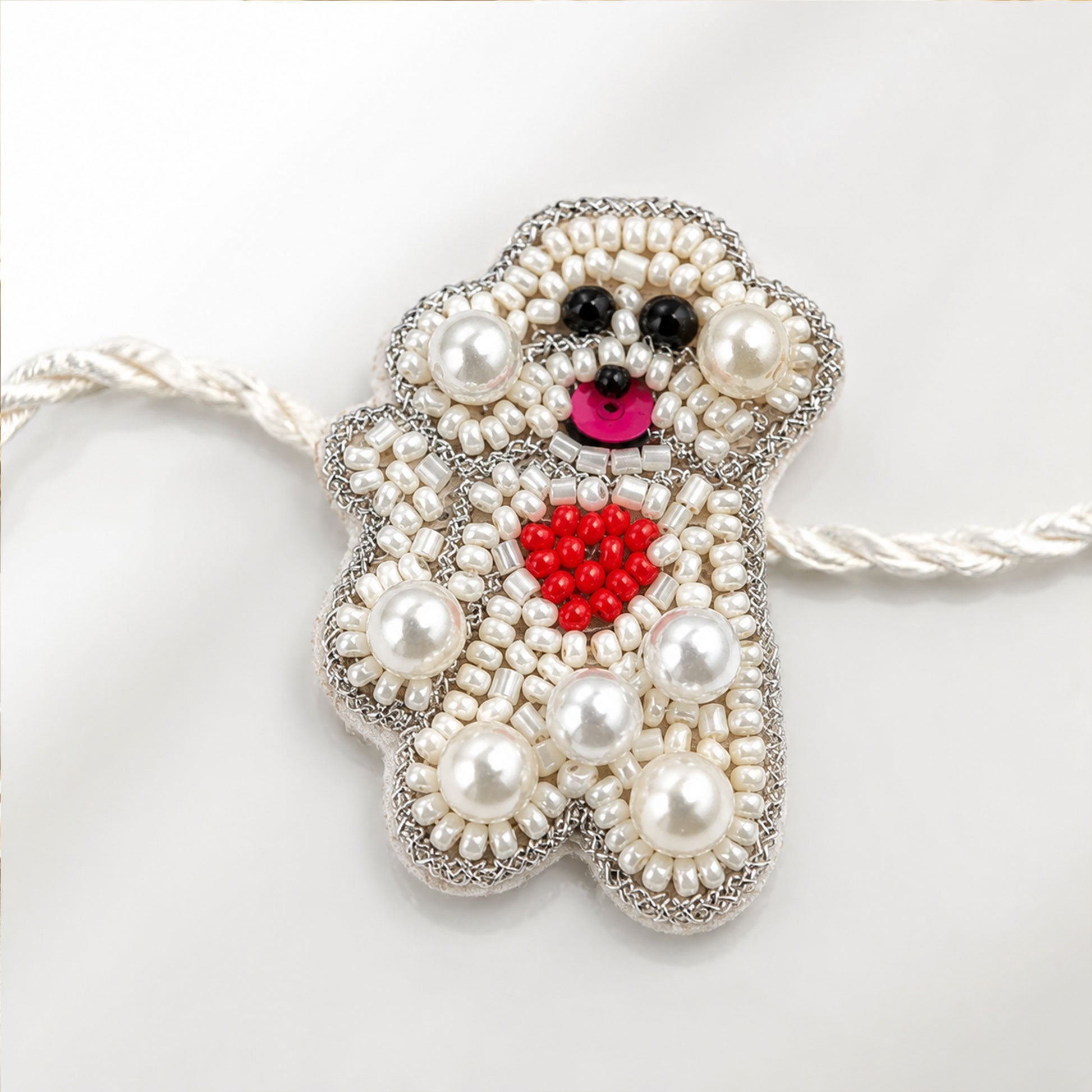 Lightweight pearl rakhi for brother festive gifting
