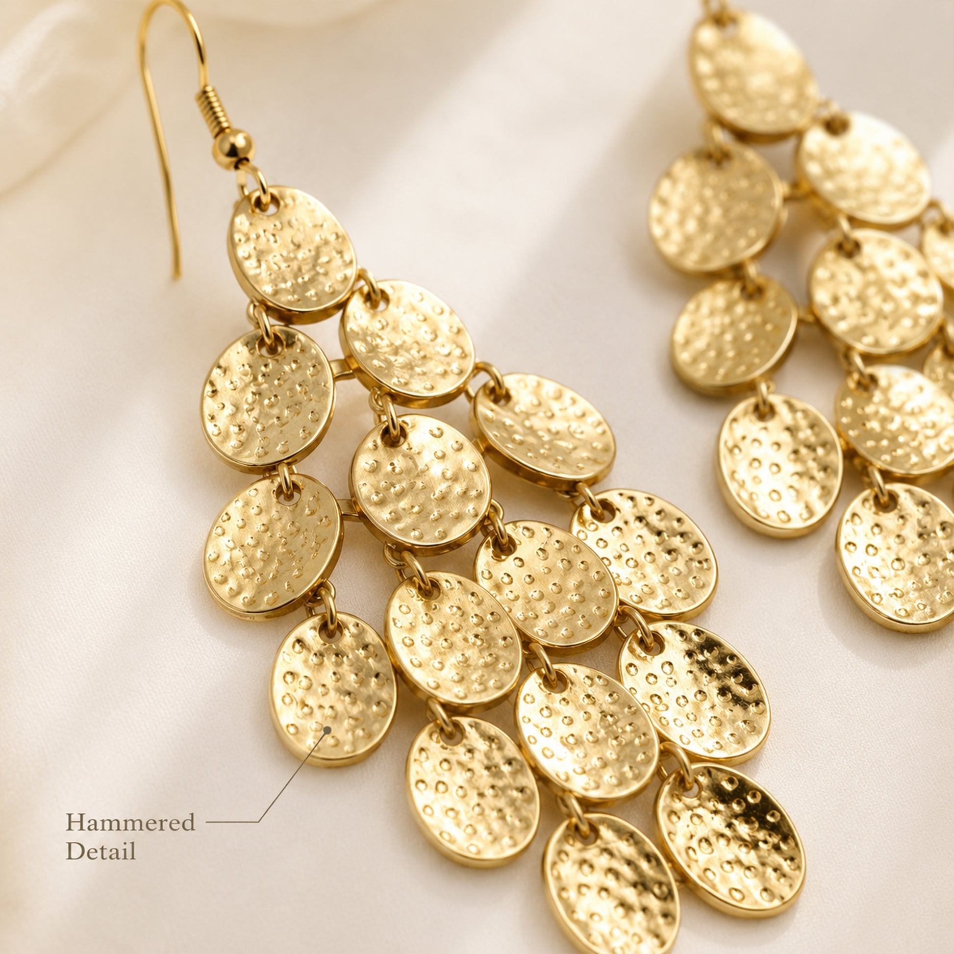 Stylish gold chandelier earrings for women party and festive wear