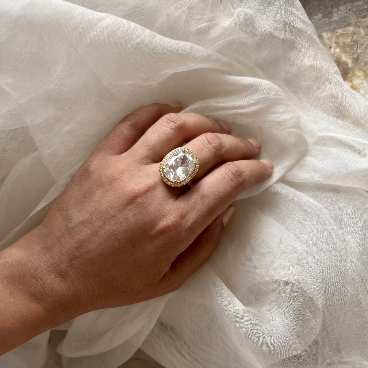 Veya Moissanite Polki Ring