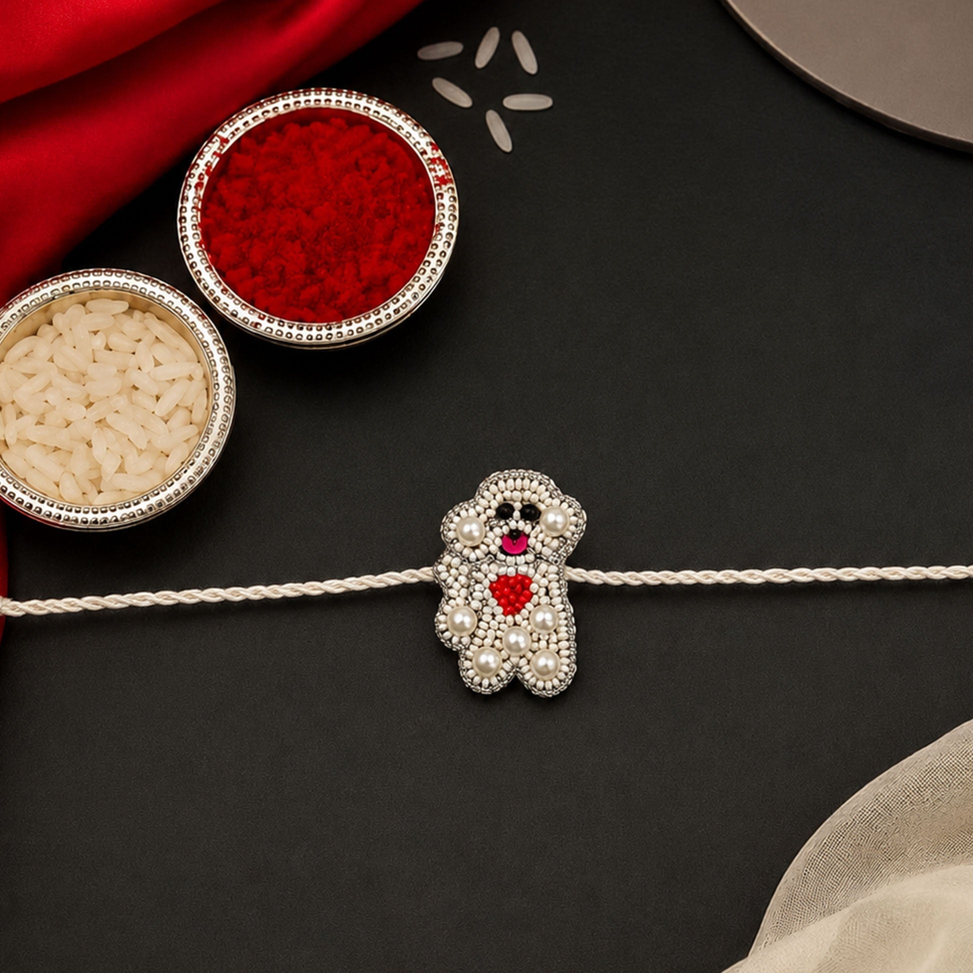 Cute teddy bear rakhi for brother Raksha Bandhan celebration