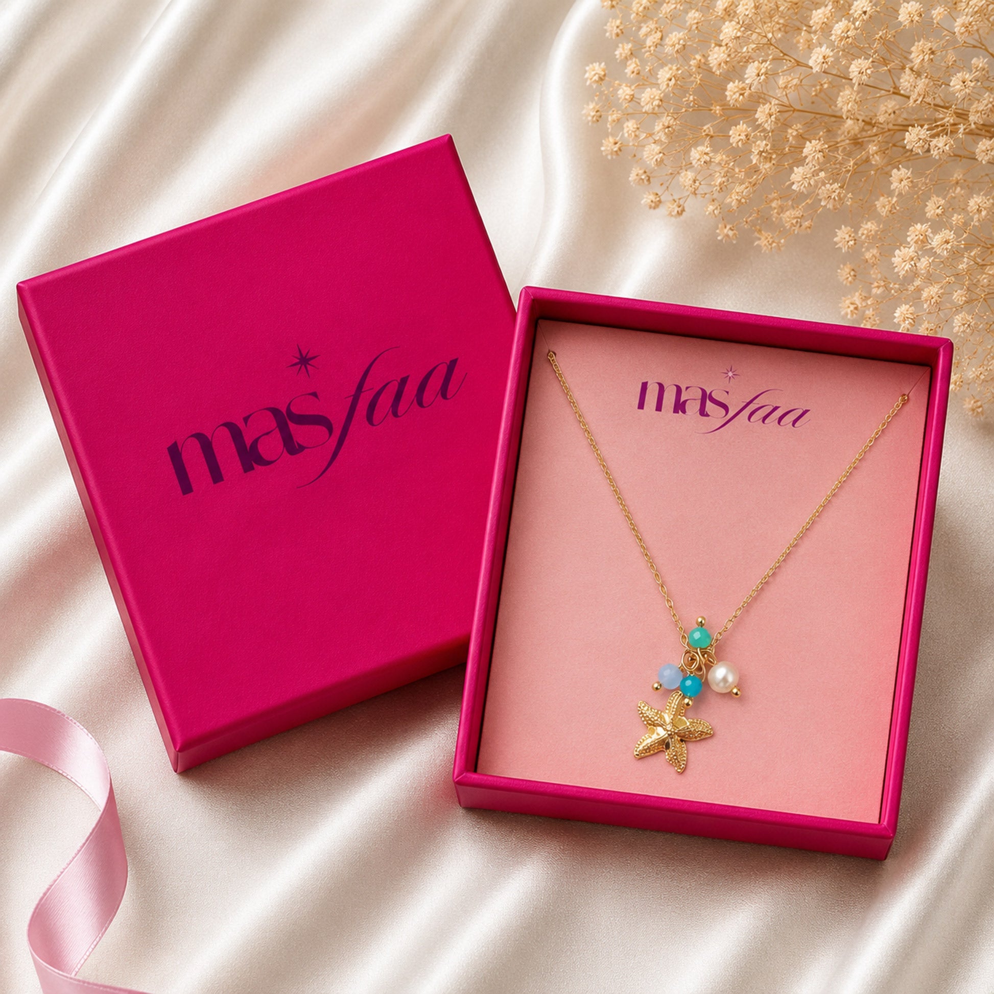 Gold coastal charm necklace styled as fashionable jewellery for women