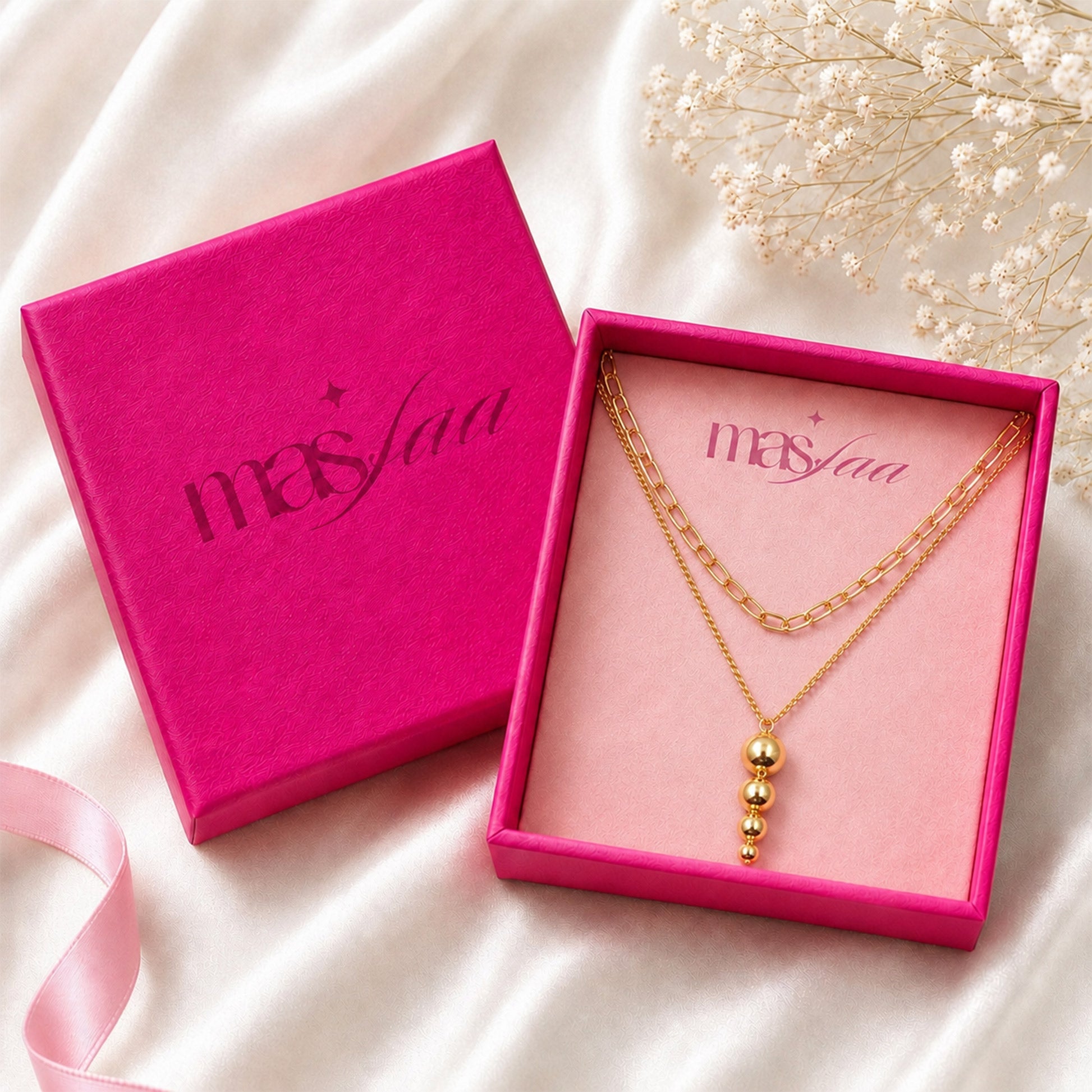 Lightweight gold plated statement necklace for gifting and occasions