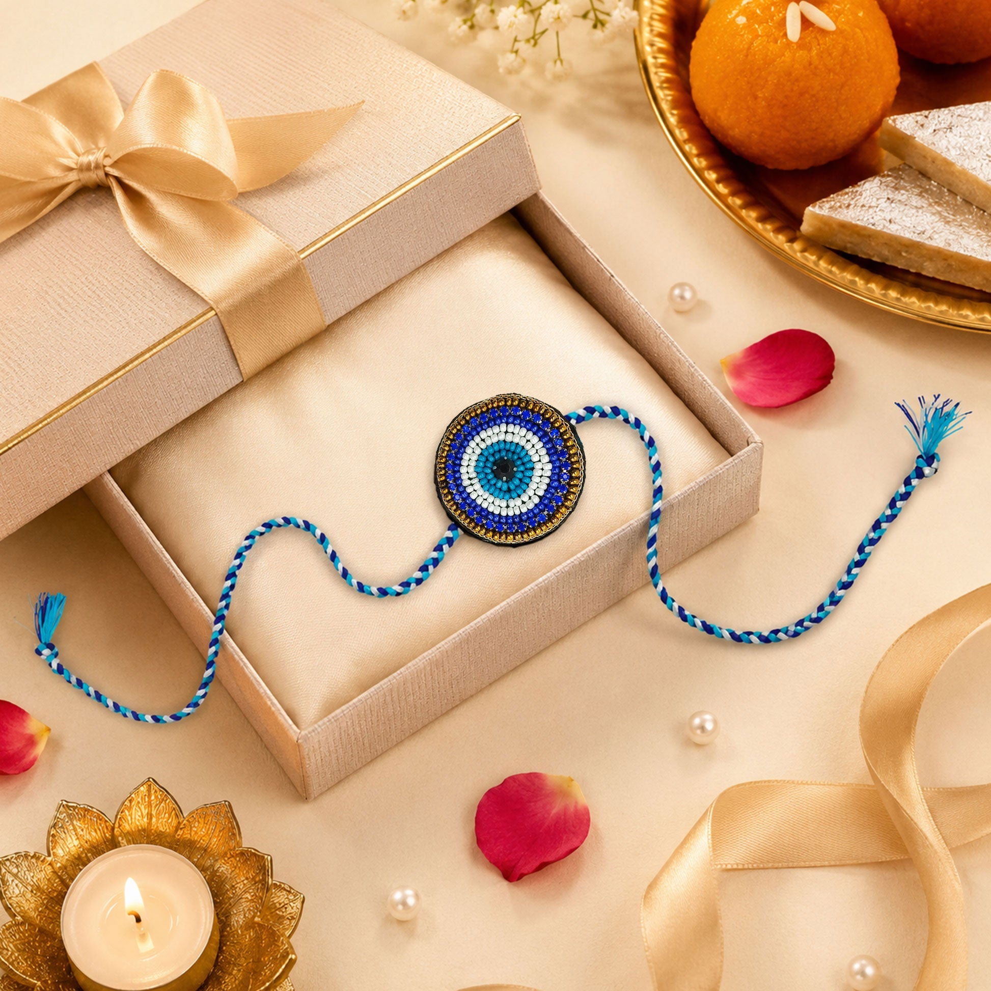Stylish evil eye rakhi for brother Raksha Bandhan celebration