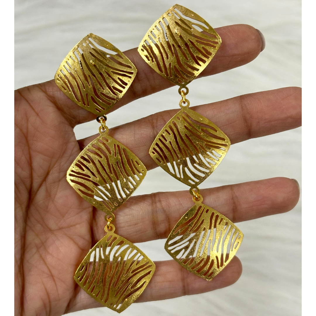 Gold Plated Geometric Earrings