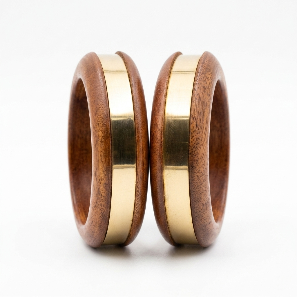 Handcrafted Wooden Bangles Set of 2