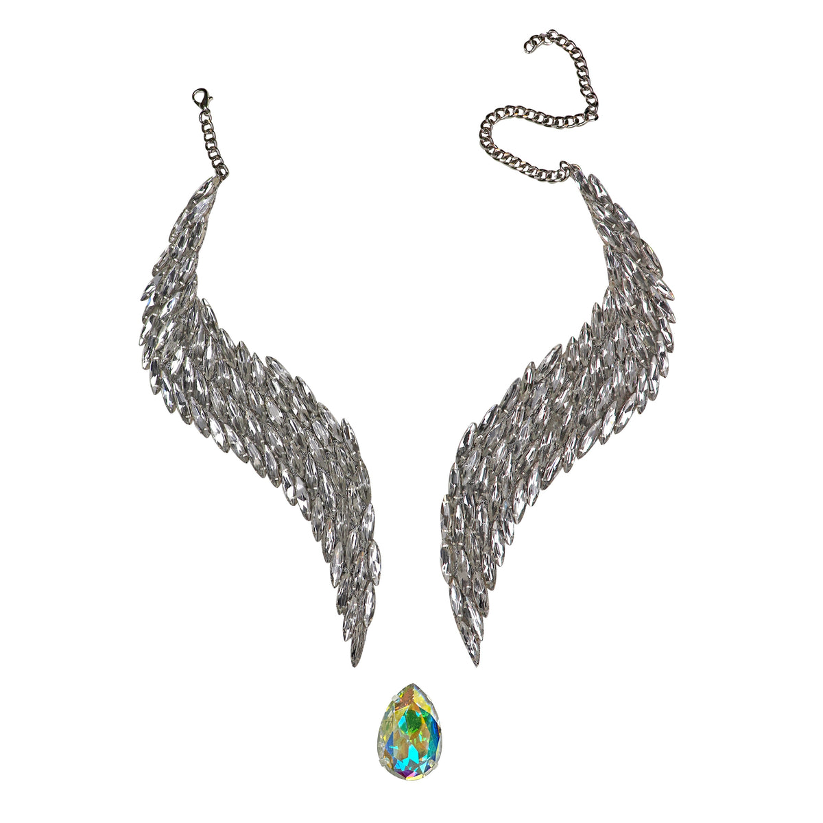Celestial Flight: The Floating Pendant in Rainbow