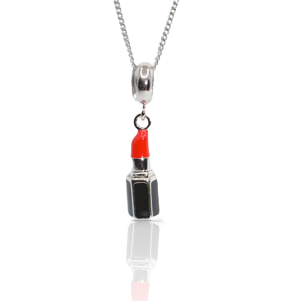 Lipstick Charm Pendant - 925 Silver Jewelry - Luxevogue
