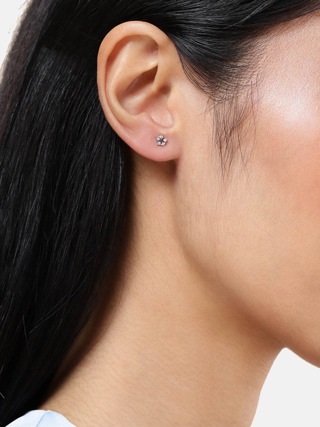 Pentagon Shape Stud Earrings - Luxevogue