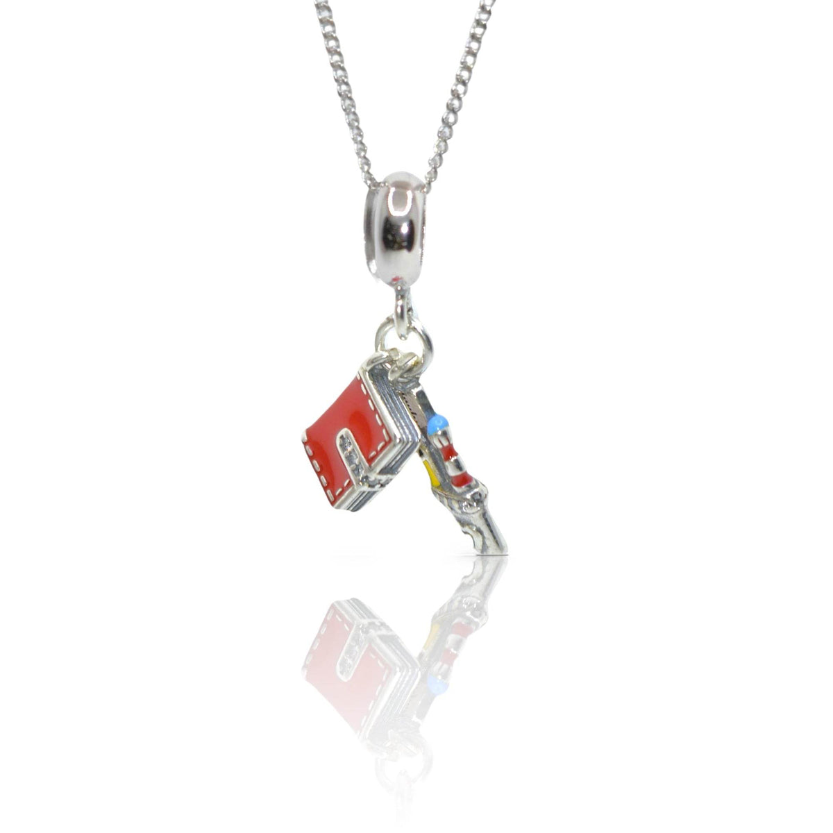 Book and Stationery Charm Pendant - 925 Silver Jewelry - Luxevogue