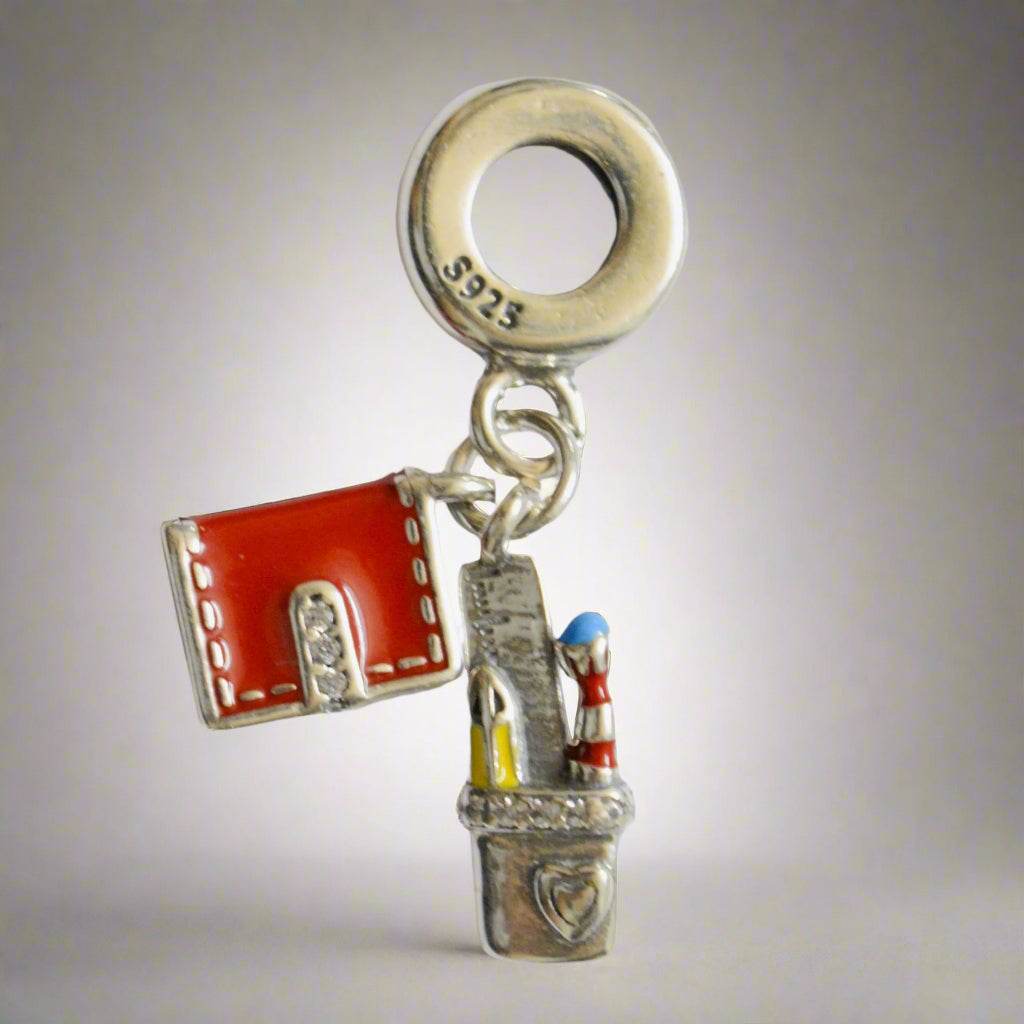 Book and Stationery Charm Pendant - 925 Silver Jewelry - Luxevogue