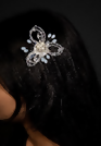 Blue Silver Hair Clip BSJCL13