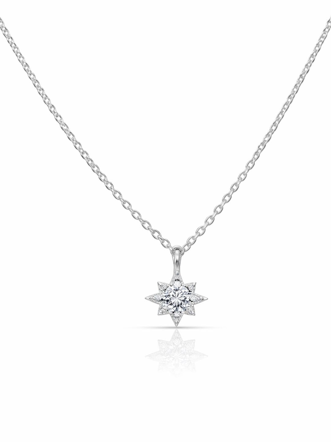 925 Sterling Silver Star Pendant Necklace