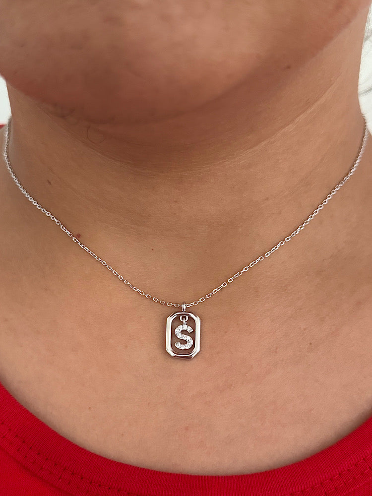 S Letter Pendant Necklace