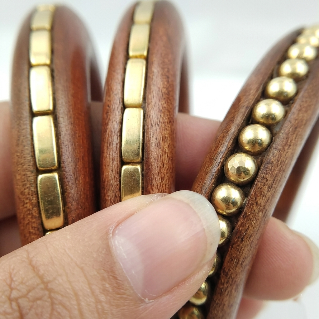 Handcrafted Wooden Bangles Set of 3