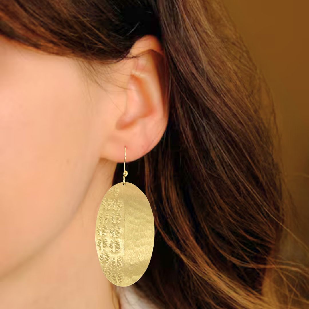 Gold Plated Statement Earrings