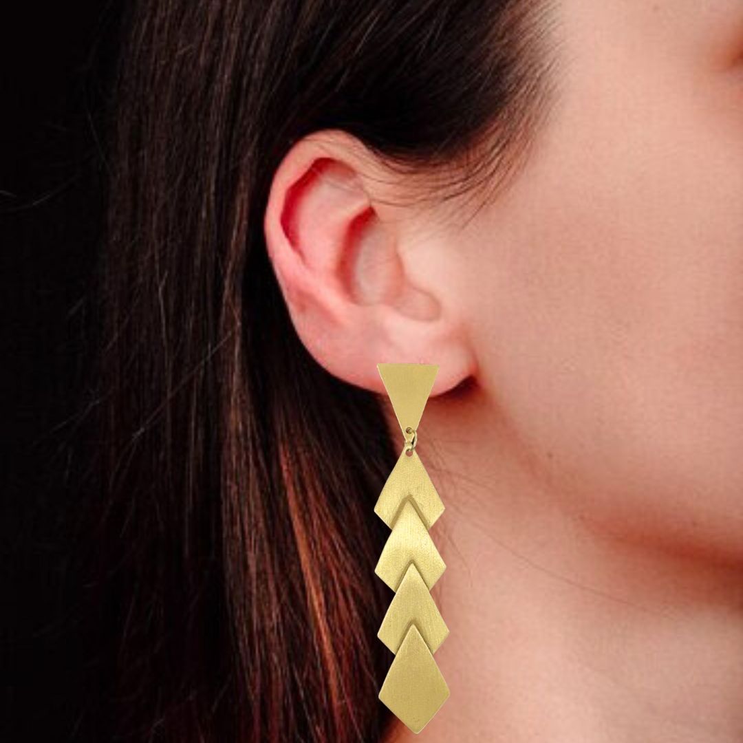Gold Plated Geometric Earrings