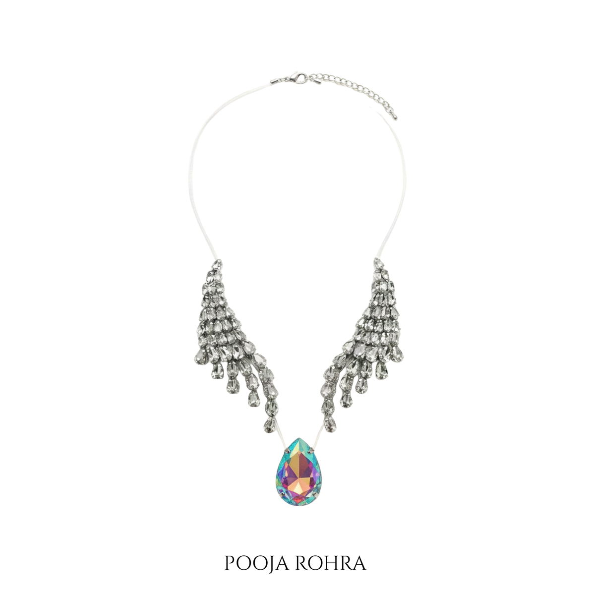 Zarina Necklace in Silver & Rainbow