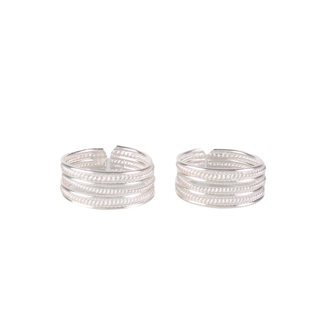 925 Sterling Silver Adjustable Toe Ring for Women | Handmade Jewelry | Elegant White Silver Design | Size 1.7 cm | One Pair