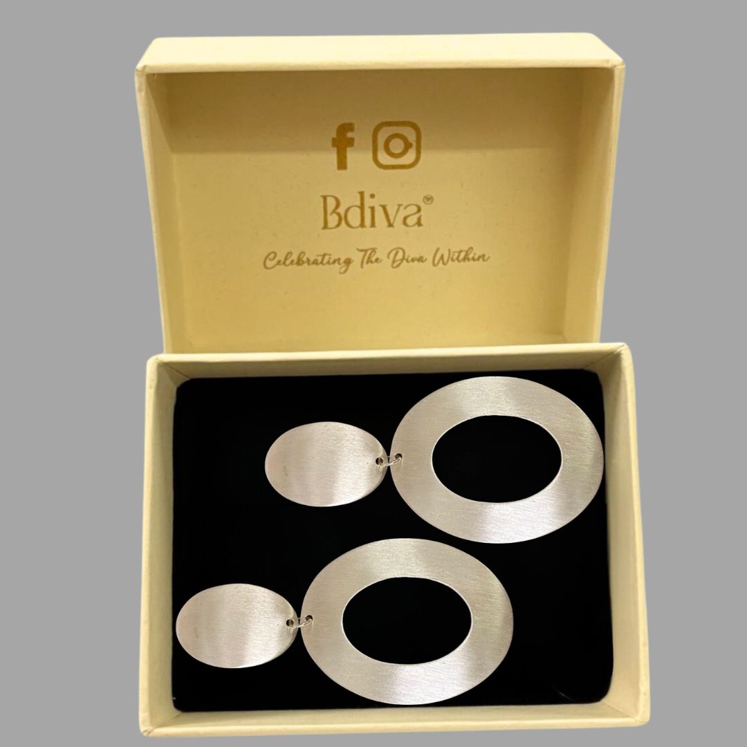 Gold Plated Double Oval Earrings