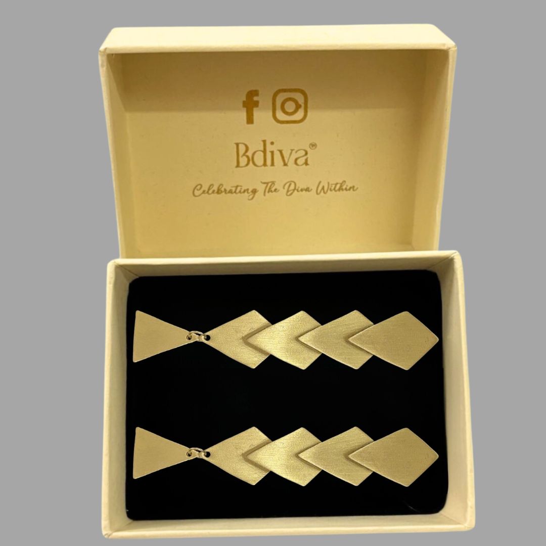 Gold Plated Geometric Earrings