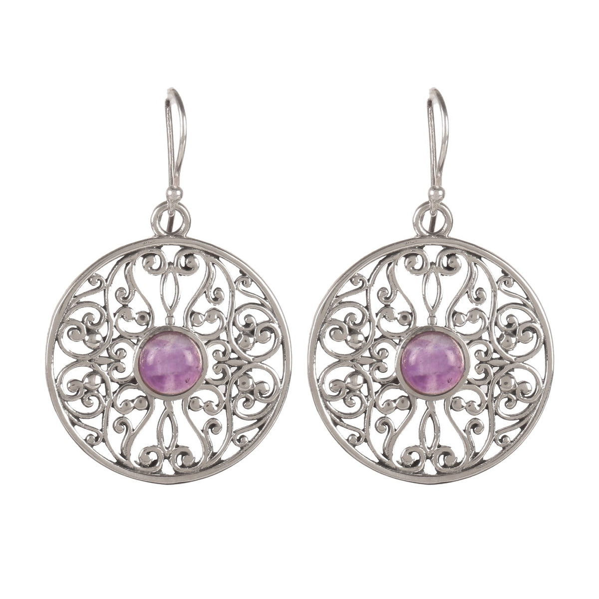 925 Sterling Silver Amethyst Earrings for Women | Purple Gemstone Jewelry | Handcrafted Luxury Gift