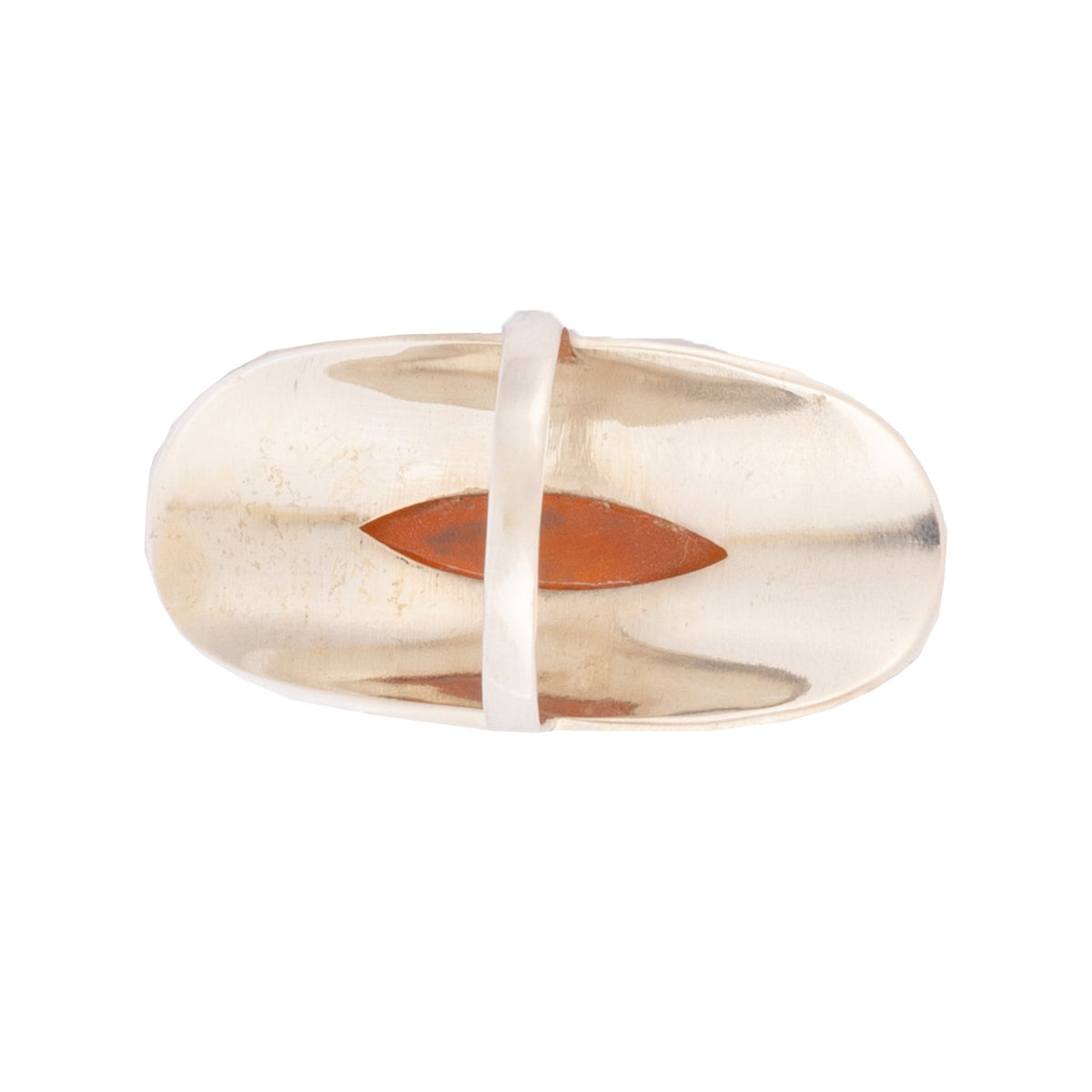925 Sterling Silver Carnelian Ring for Women | Handmade Minimalist Jewelry | Unique Healing Crystal Design | Size 4.1x2 cm | One Piece