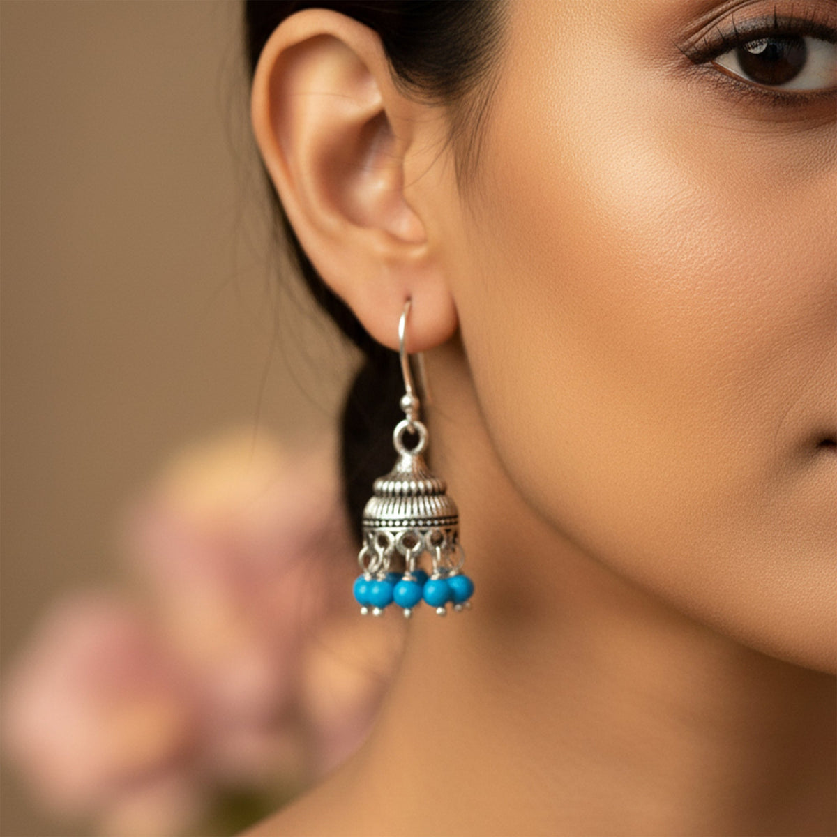925 Sterling Silver Turquoise Earrings for Women | Handcrafted Blue Gemstone Jewelry | Classic and Stylish Design | Size 3.5 x1.4 cm