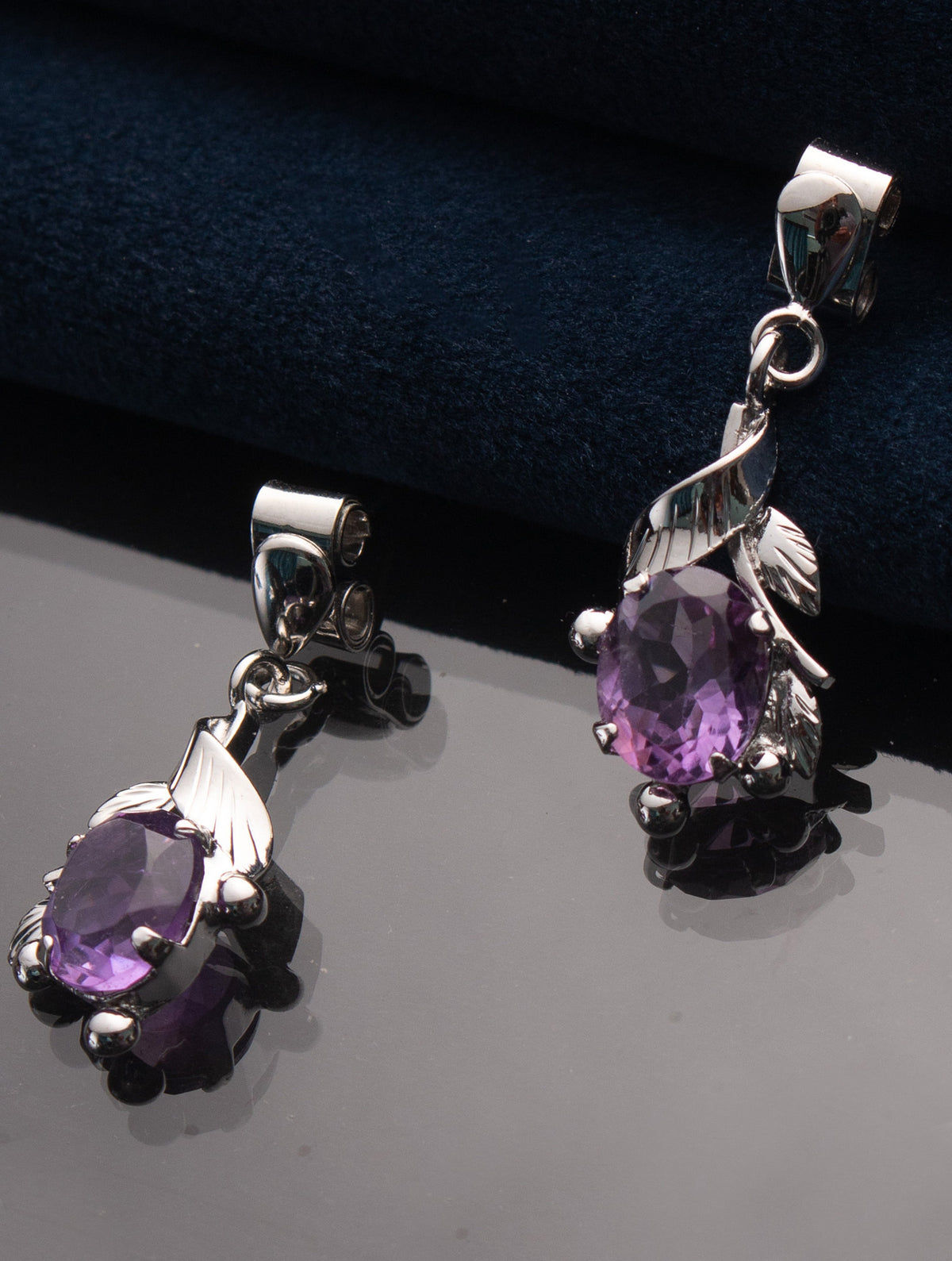 925 Sterling Silver Amethyst Earrings for Women Handmade Gemstone Jewelry Elegant Party Wear Gift