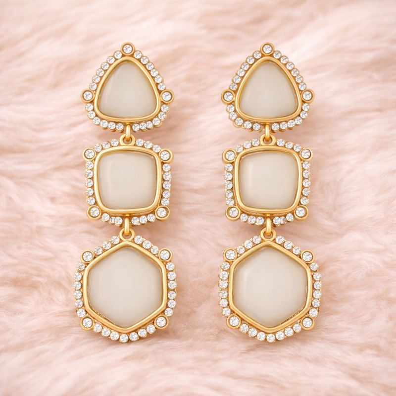 Gold Plated Geometric Earrings