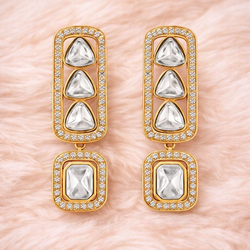 Gold Plated Kundan Earrings
