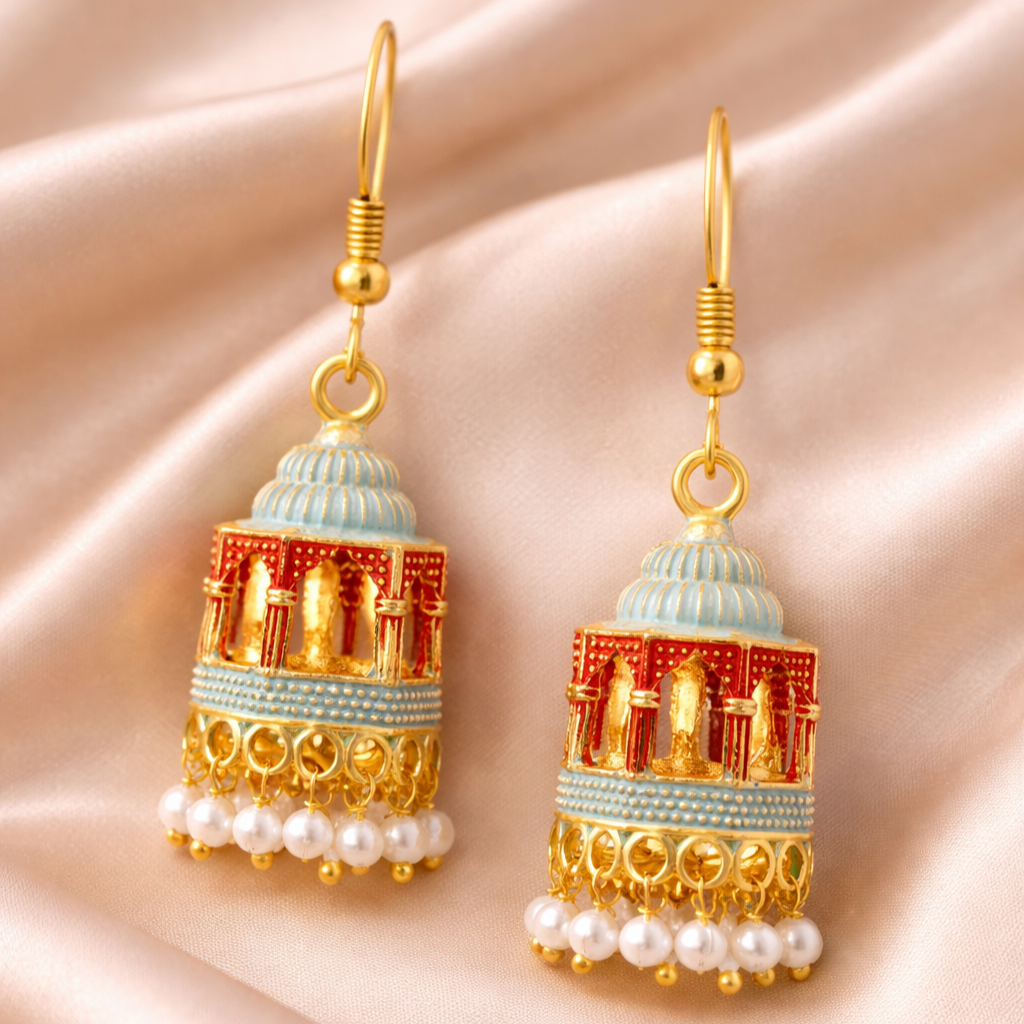 Gold Plated Dangle Earrings
