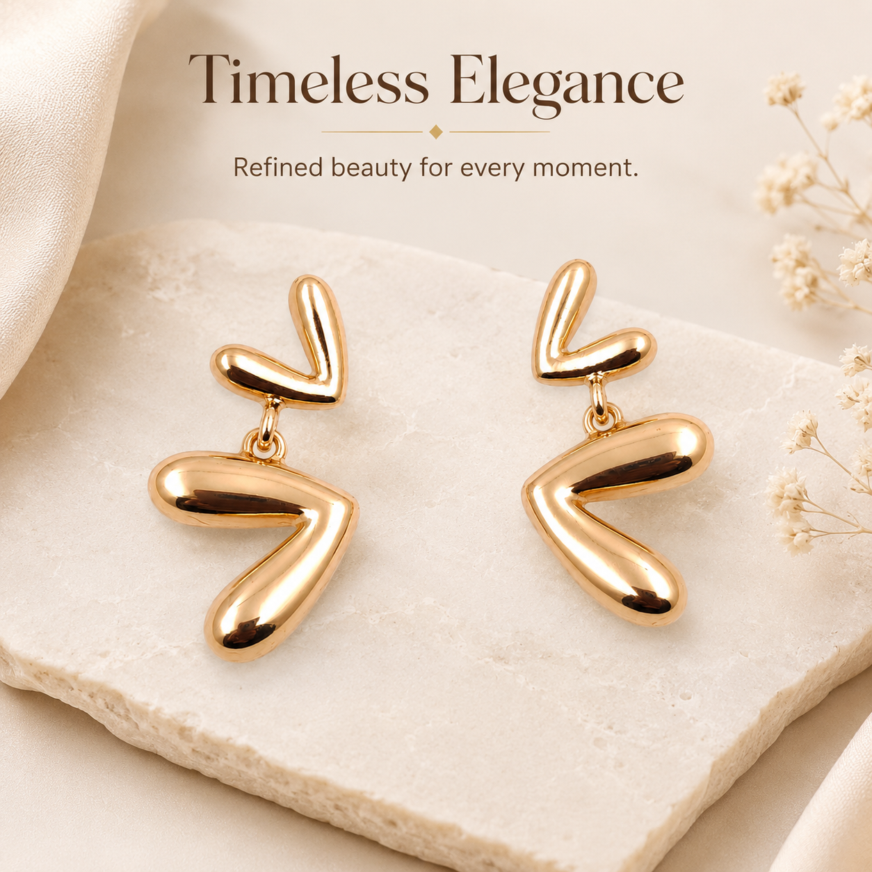 Stylish rose gold statement earrings for women daily wear and parties