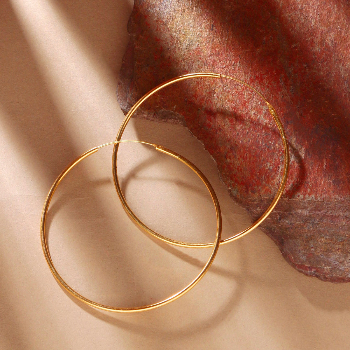925 Sterling Silver Gold Plated Silver Hoop Earrings for Women | Stylish Hoop Jewelry | Elegant Gift