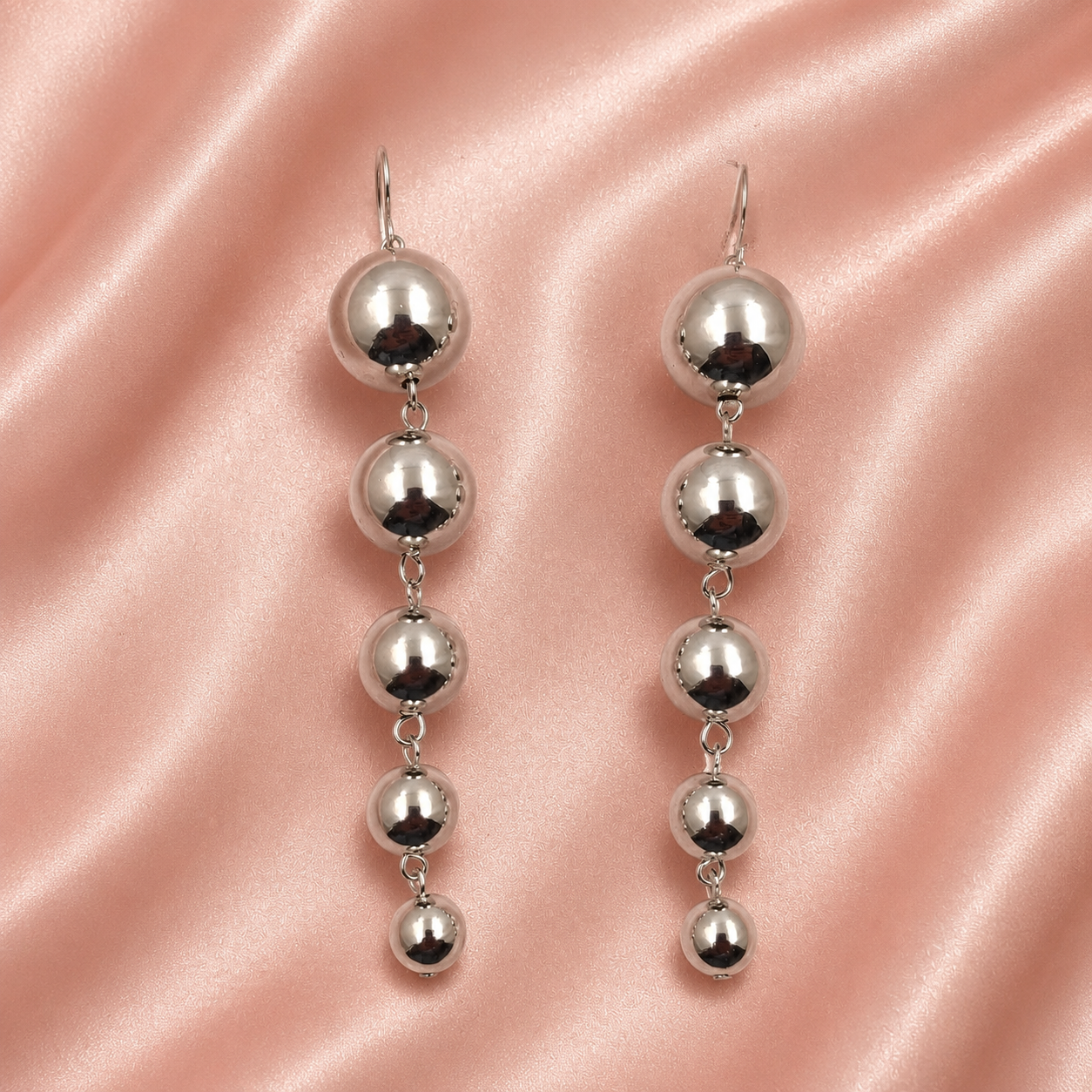 Graduated Ball Drop Earrings