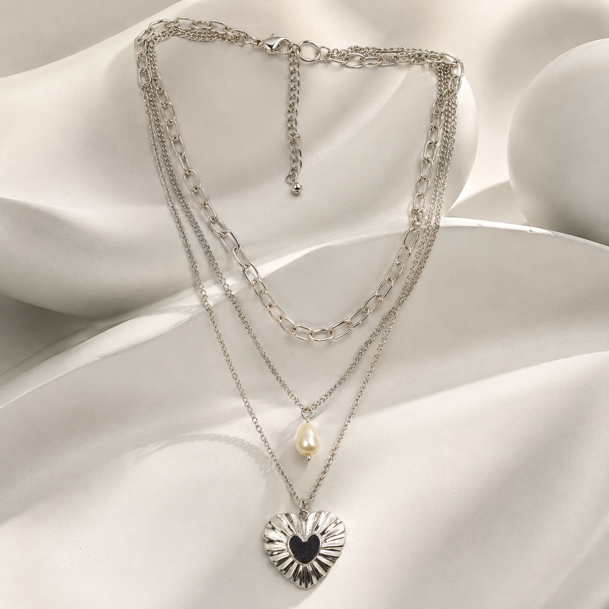Gold Layered Heart Pendant Necklace