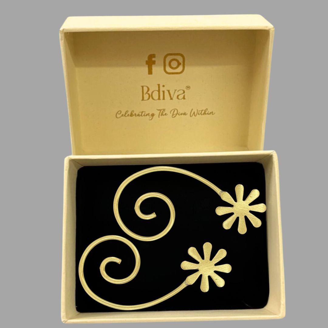Gold Plated Spiral Drop Earrings