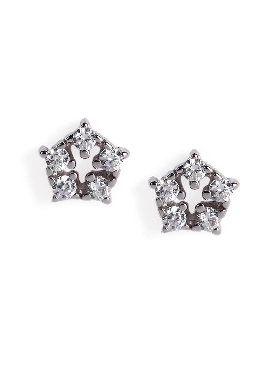 Pentagon Shape Stud Earrings - Luxevogue
