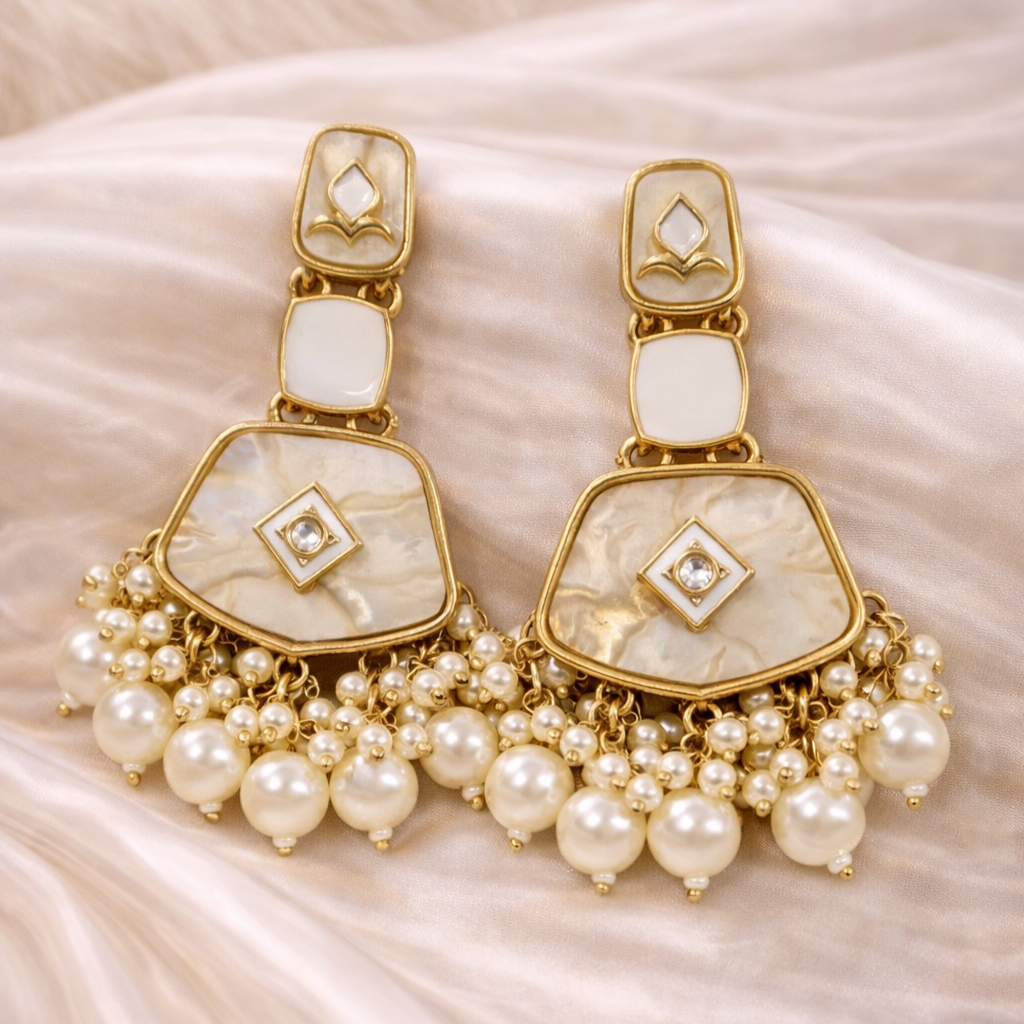 Gold Plated Kundan Earrings