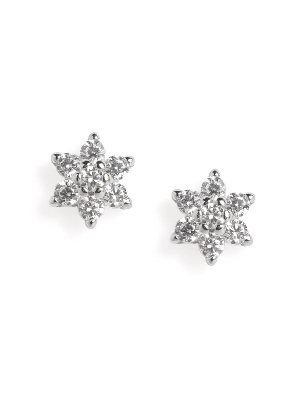 Snowflake Stud Earrings - Luxevogue