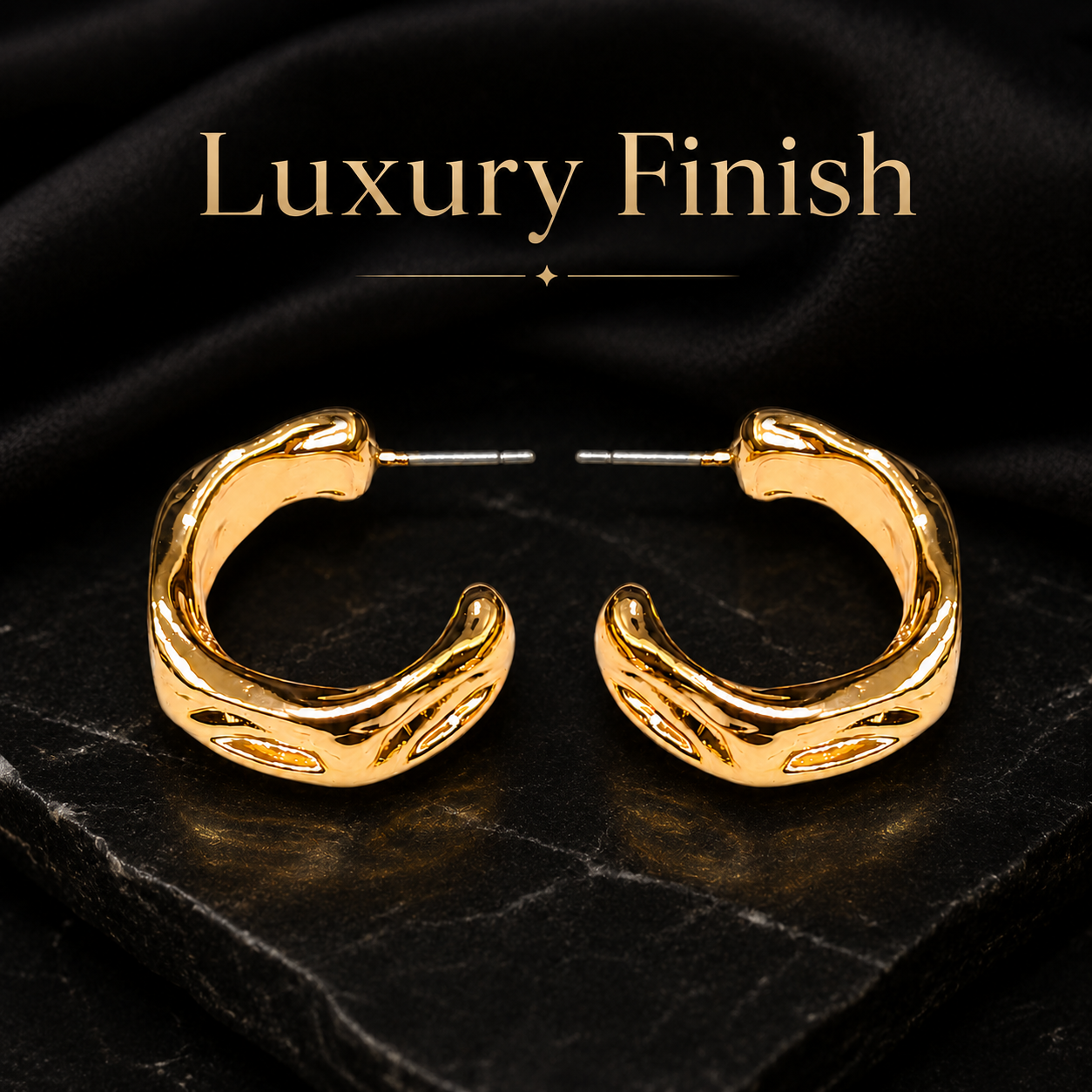 Lightweight gold plated hoop earrings for gifting and casual wear