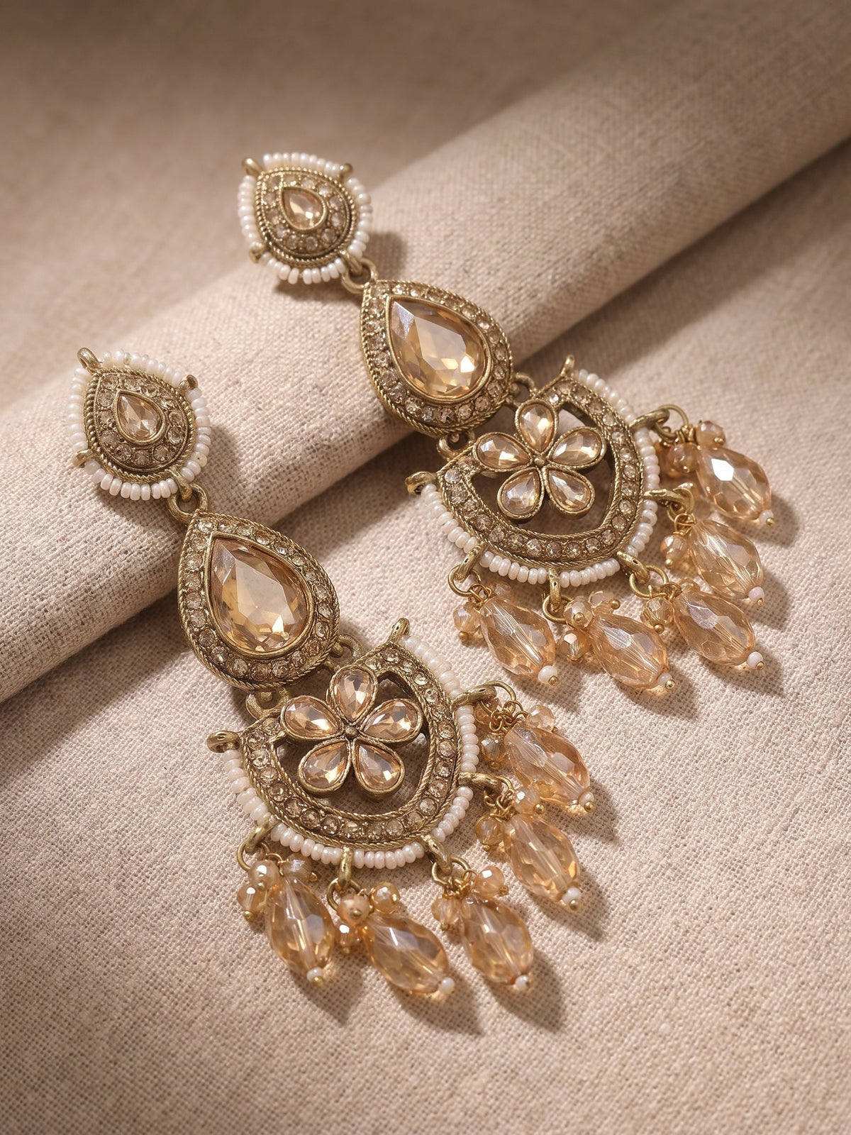 Designer Golden Tone Vintage Chandbali