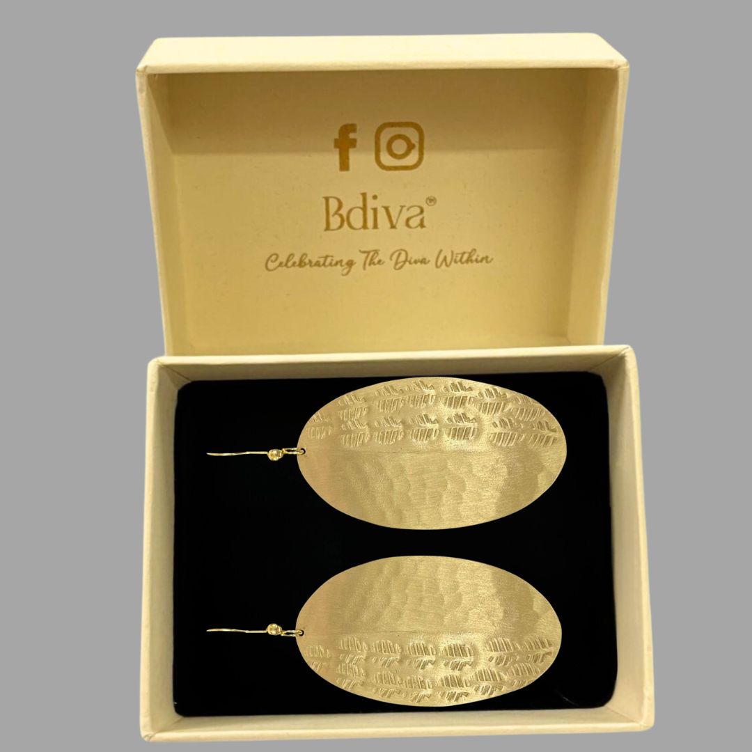 Gold Plated Statement Earrings