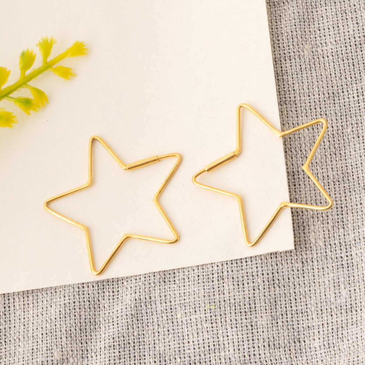 925 Sterling Silver Gold Plated Earrings for Women | Handmade Minimalist Jewelry | Lightweight |Elegant Everyday Wear Gift |1.6 gm | Size 3x3 cm |  1 Pair