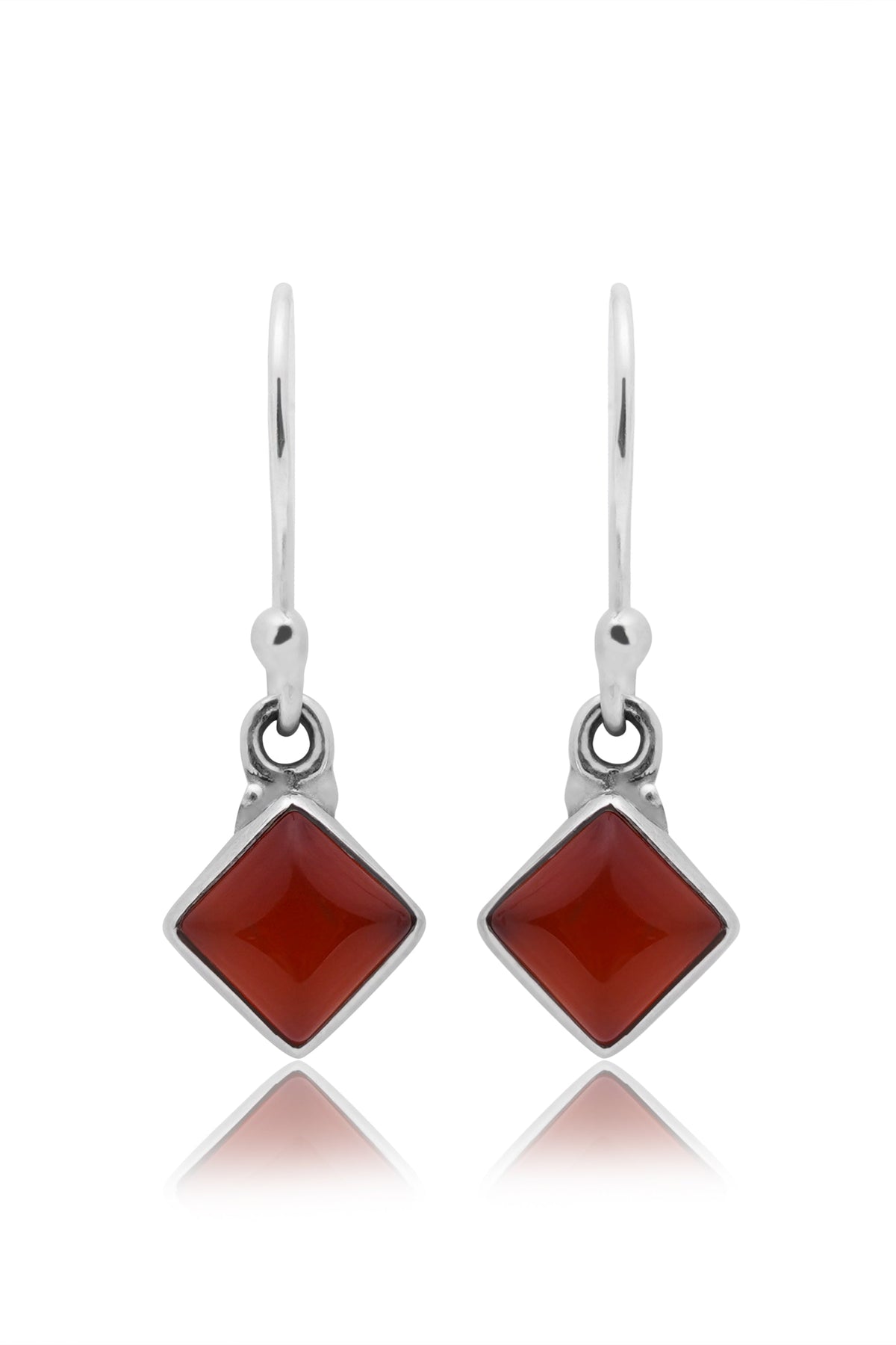 925 Sterling Silver Carnelian Earrings for Women | Orange Gemstone Jewelry | Handcrafted Designer Gift