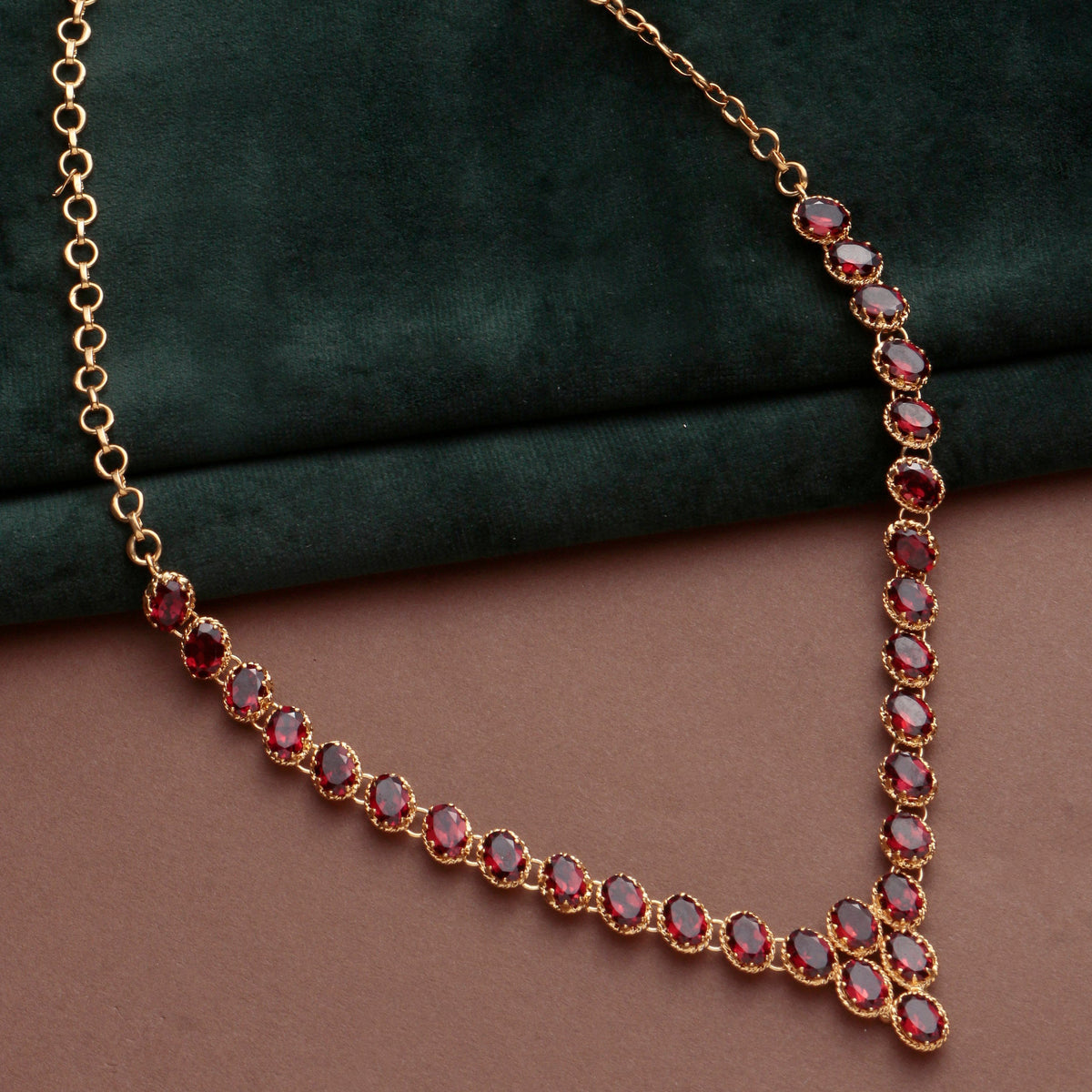 925 Sterling Silver Garnet Pendant Necklace with 18" Chain for Women | Gemstone Jewelry | Wedding Party Wear Gift for Her