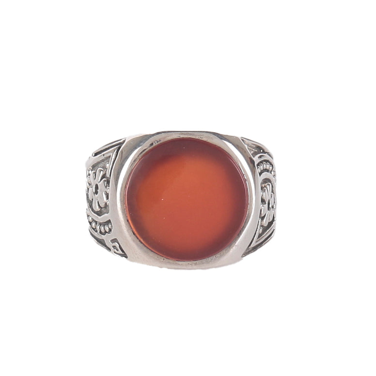 925 Sterling Silver Carnelian Ring for Women | Handmade Timeless Jewelry | Unique Healing Crystal Design | One Piece