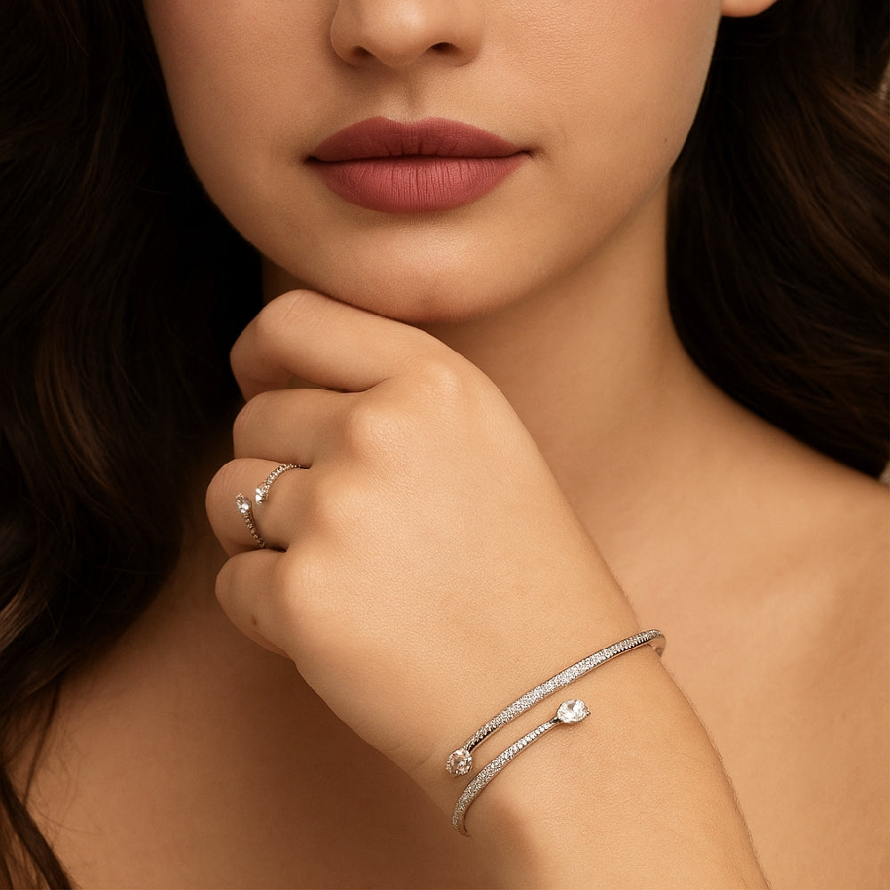 Teardrop Sparkle Bracelet &amp; Ring Set