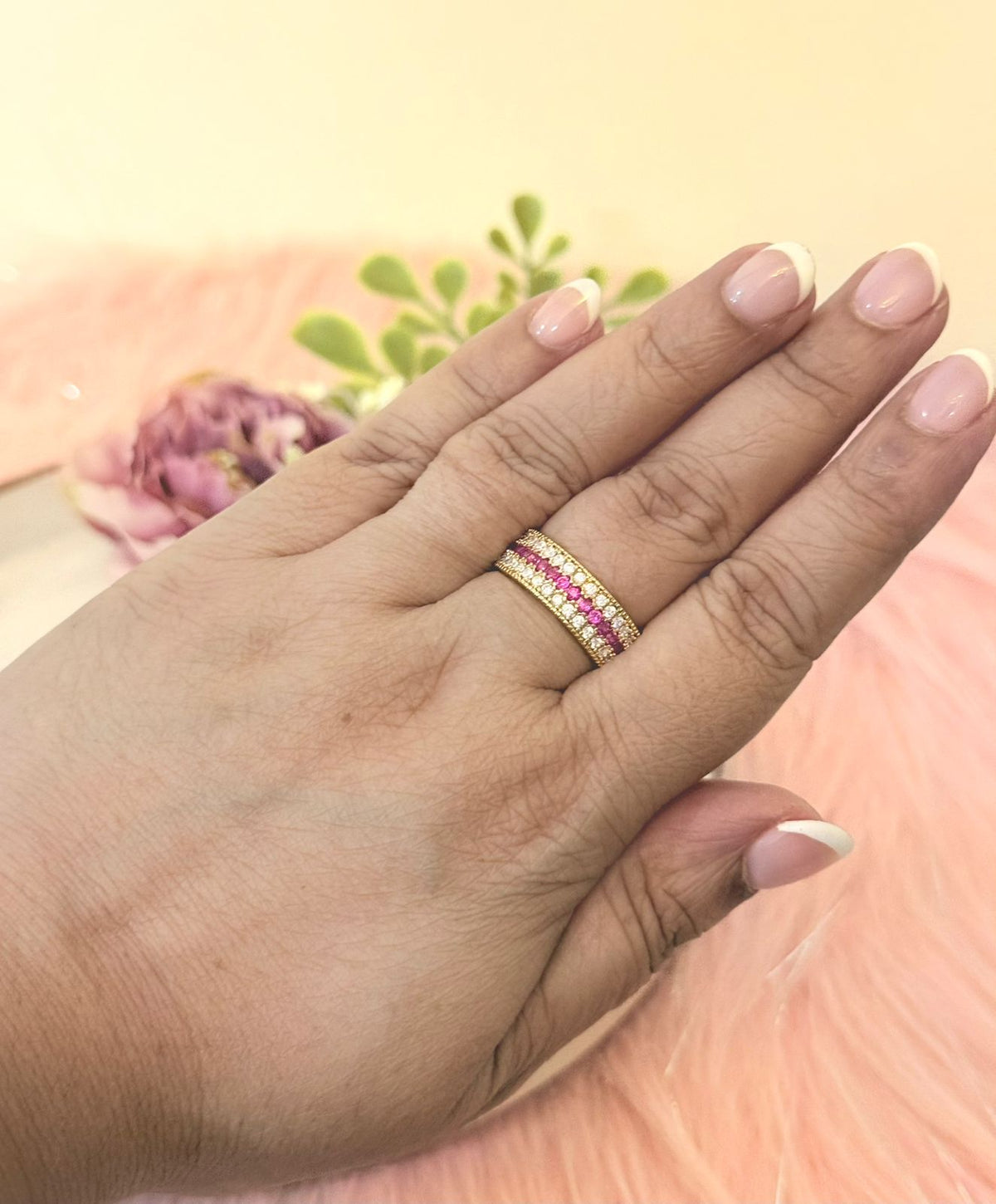 Ruby Radiance Adjustable Band