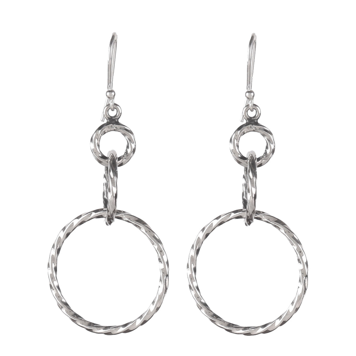 925 Sterling Silver Earrings | Handmade Minimalist Jewelry | Elegant Timeless Design | Size 5.5x2.5 cm | One Pair